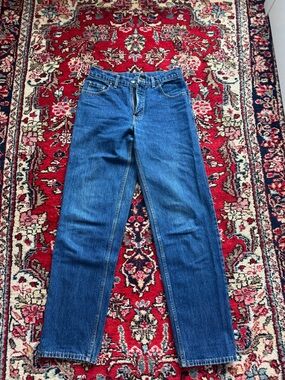 Levi's Blue Denim Jeans with Tan Leather Patch